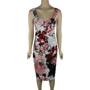 Black Halo NWT Red Floral Dress Ally Sheath Pink Black 2